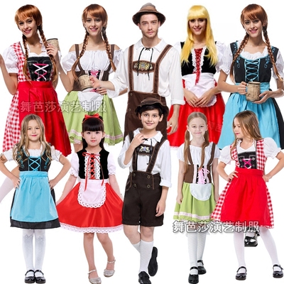 儿童 德国民族服装巴伐利亚传统服装幼儿园表演服 欧美文化演出服