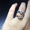 新品 D色18K白金玫瑰金克拉莫桑钻石女款明星钻戒指 情人结婚礼物 新品 D色18K白金玫瑰金克拉莫桑钻石女款明星钻戒指 情人结婚礼物