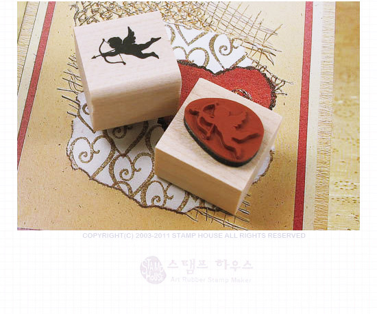 【一对天使丘比特之箭 韩国印章 日记印章 可爱