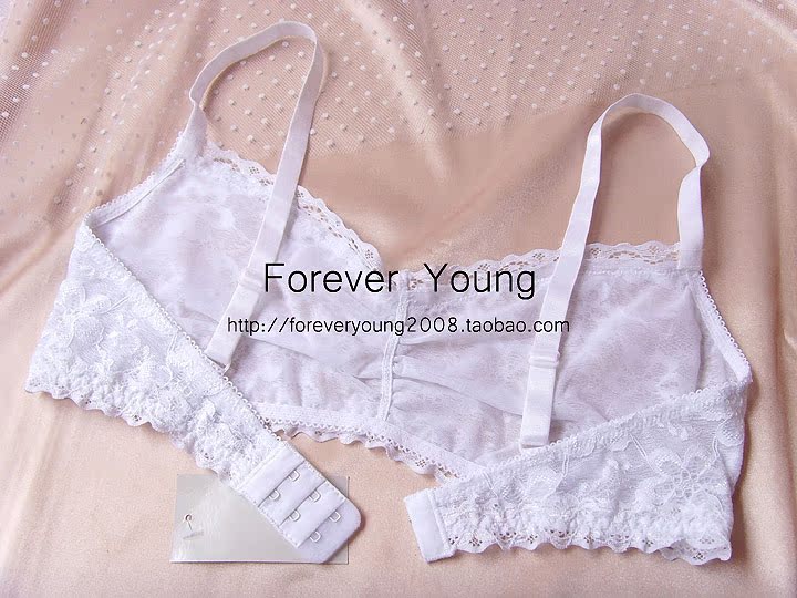 外贸单 h全蕾丝超薄无钢圈抹胸式<em>文胸</em>打底内衣