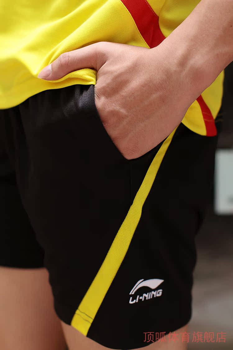 新款李宁羽毛球服女套装男短袖圆领t恤运动服