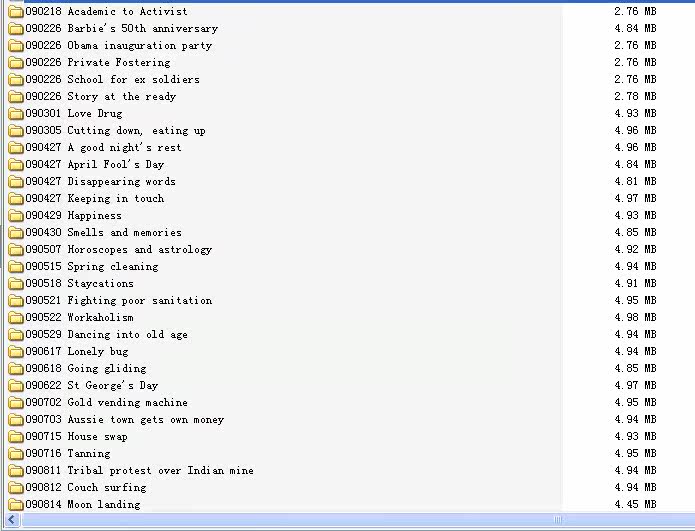 《BBC <wbr>6分钟英语》Learning <wbr>English <wbr>6 <wbr>Minute <wbr>English <wbr>2008-2013整理下
