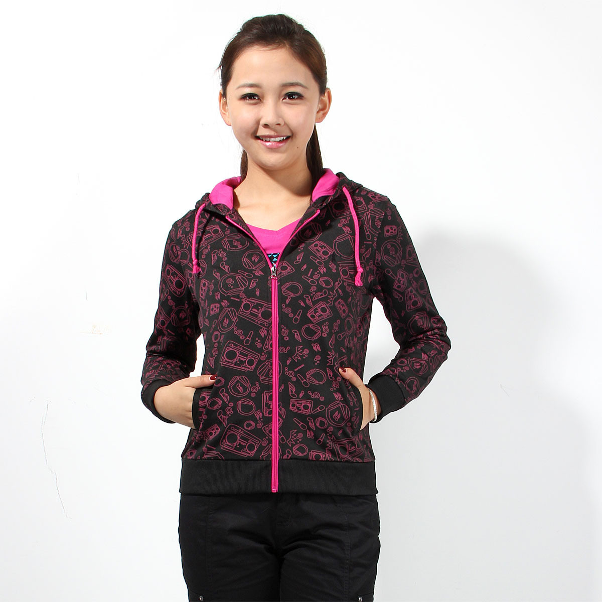 乔丹情侣款<em>卫衣</em>牌女连帽<em>外套开衫女卫衣</em>OWD