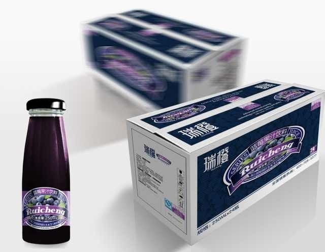 【瑞橙野生蓝莓果汁饮料 250ml 钻石包装 富含